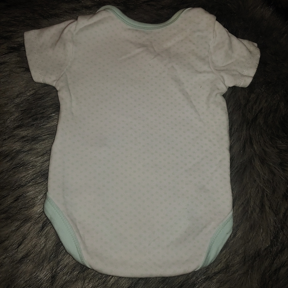 🌙5/$25 Rene Rofe | mint white pattern onesie - Picture 2 of 7